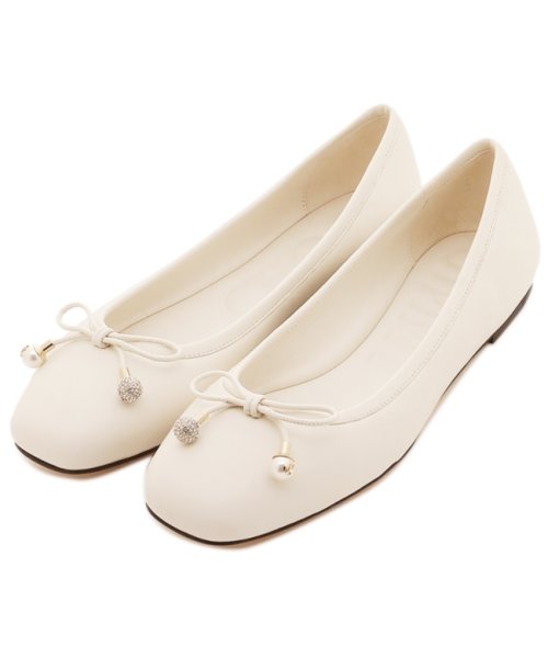 ジミーチュウ バレエシューズ フラットシューズ エルメフラット ホワイト レディース JIMMY CHOO ELMEFLAT NAP