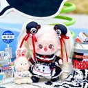 20cmぬいぐるみ服 着せ替えぬいぐるみ 黒猫メイドセット 猫ぬい飾り付き ぬい服 かわいい メイド服 欧風