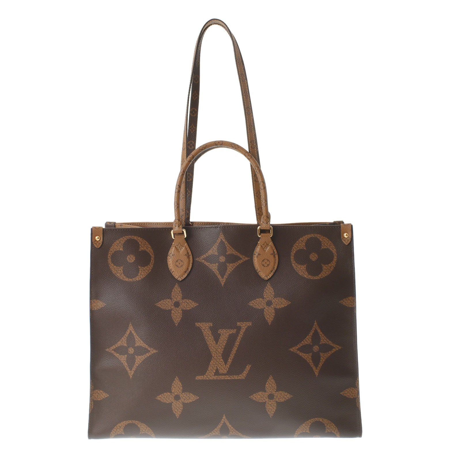 LOUIS VUITTON ルイヴィトン モノグラム ジャイアントオンザゴー GM ブラウン M44576 ユニセックス モノグラムキャンバス 2WAYバッグ ABランク 中古 