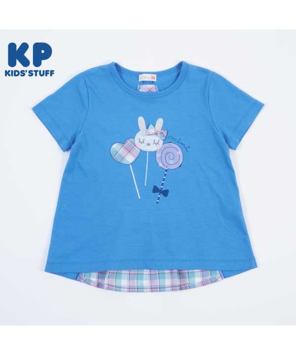 ケーピー/KP(ケーピー)mimiちゃんキャンディー後ろ切り替え半袖Tシャツ(100～130)