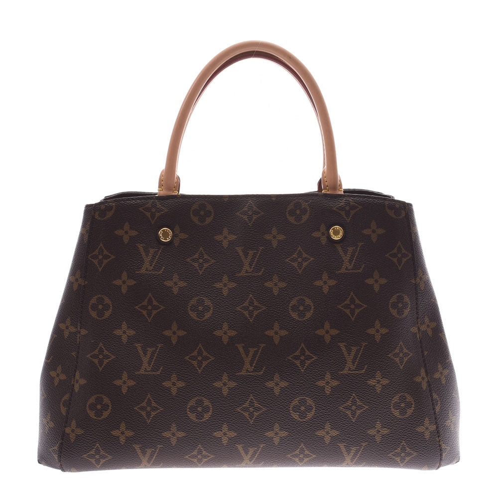 LOUIS VUITTON ルイヴィトン モノグラム アンプラント モンテーニュMM 2WAYバッグ ブラウン M41056 レディース モノグラムキャンバス Aランク 中古 