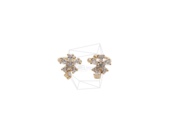 ERG-2693-G【2個入り】キュービッラウンドイヤーカフ/Cubic Round Earcuffs Earrings