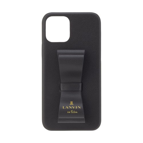 LANVIN en Bleu － Slim Wrap Case Stand & Ring Ribbon for iPhone 13 mini [ Black ]