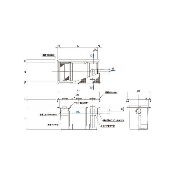 第一機材 ガソリントラップ GNR型 SK-70GN-Rフタドブツキ 1個（直送品）