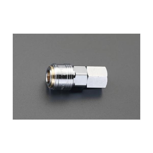 エスコ Rc 3/8” 雌ねじカップリング(ワンプッシュ/ロック) EA140DR-3R 1セット(10個)（直送品）