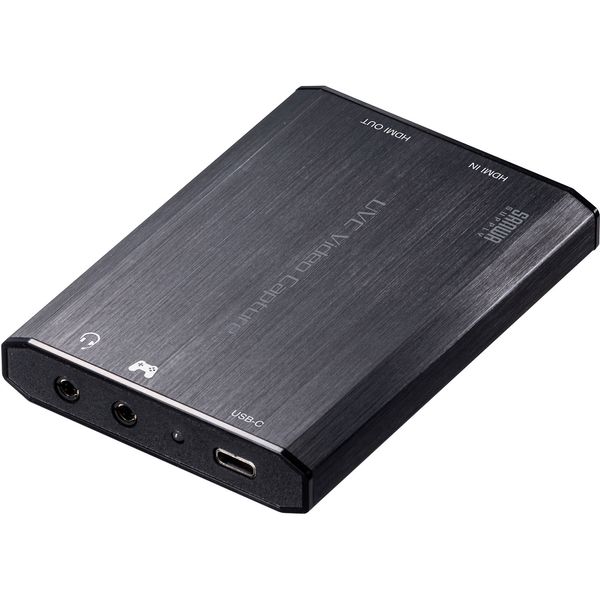 サンワサプライ HDMIキャプチャー（USB3.2 Gen1・4K パススルー出力付き） USB-CVHDUVC3 1個