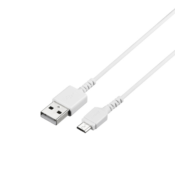 BUFFALO USB2．0ケーブル(Type-A to microB) 1．0m ホワイト BSMPCMB110WH