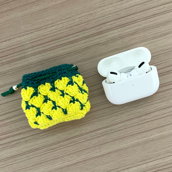 パイナップル　iPhoneのAirPods Proケース　専用ホルダー