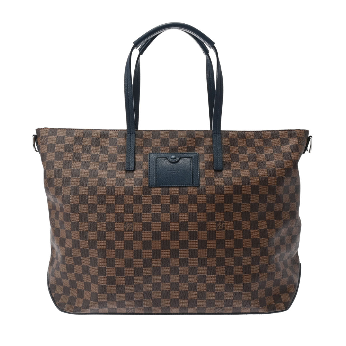 LOUIS VUITTON ルイヴィトン ダミエ ダミエチャレンジ カバ ブラウン/ブルー N41242 レディース ダミエキャンバス トートバッグ ABランク 中古 