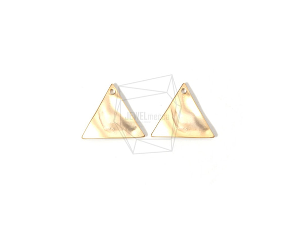 PDT-1581-MG【2個入り】トライアングルペンダント,Wavy Triangle Pendant