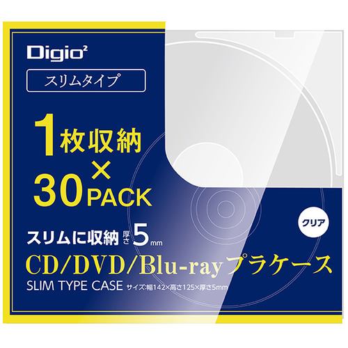 ナカバヤシ CD-093-30C CDプラケーススリムタイプ クリア CD09330C