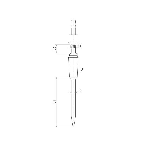 旭製作所 キャピラリー管 ウォーターコネクター仕様 24/40 3386-4L-W 1個 65-2345-96（直送品）