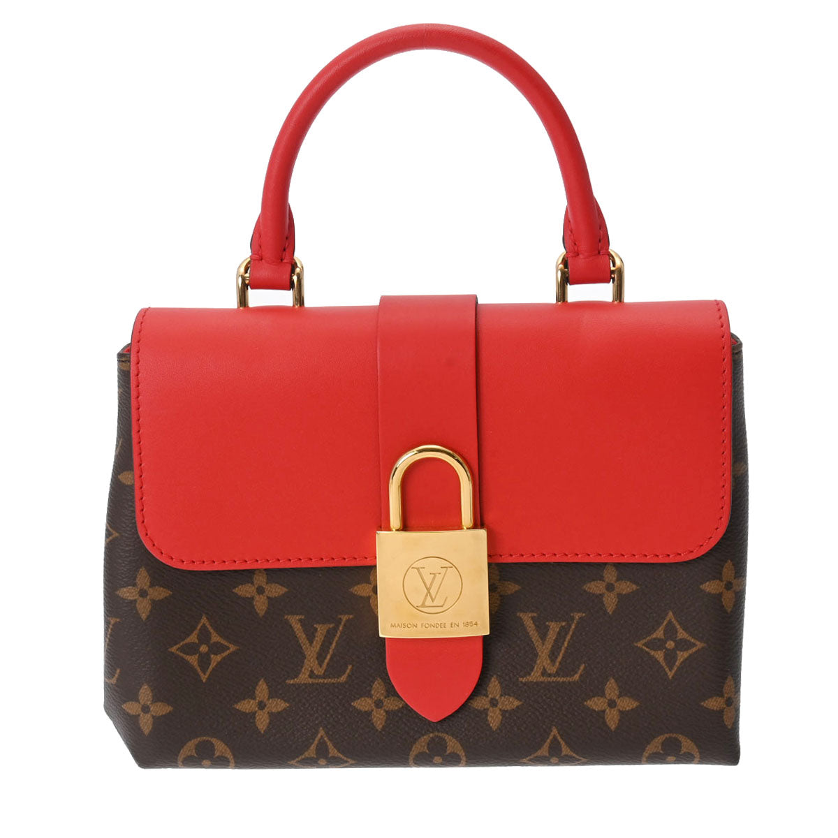 LOUIS VUITTON ルイヴィトン モノグラム ロッキーBB ブラウン/コクリコ Ｍ44322 レディース モノグラムキャンバス 2WAYバッグ Aランク 中古 