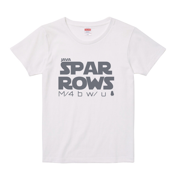 レディース文鳥Tシャツ  「SPAR ROWS」 【受注生産】