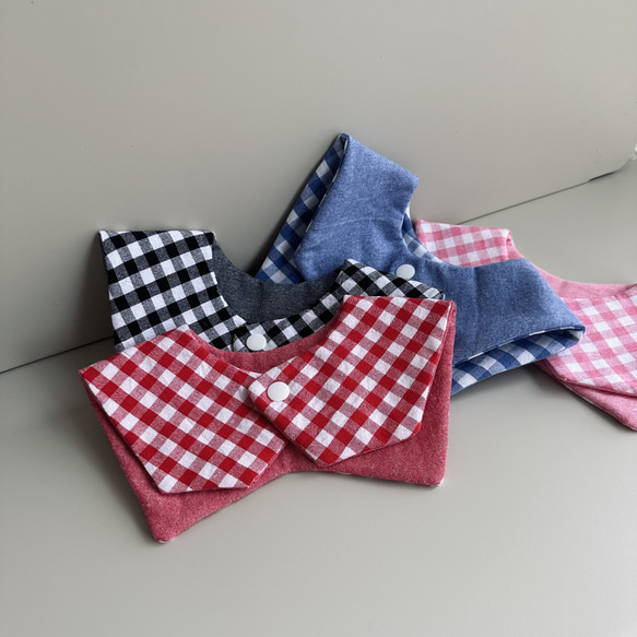 Sailor collar bib【Gingham check】