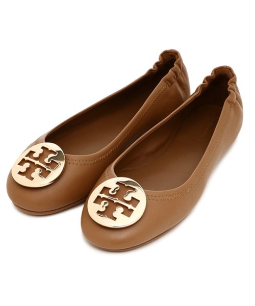 トリーバーチ バレエシューズ フラットシューズ ミニー 折りたたみ可 ブラウン ゴールド レディース TORY BURCH 50393 232