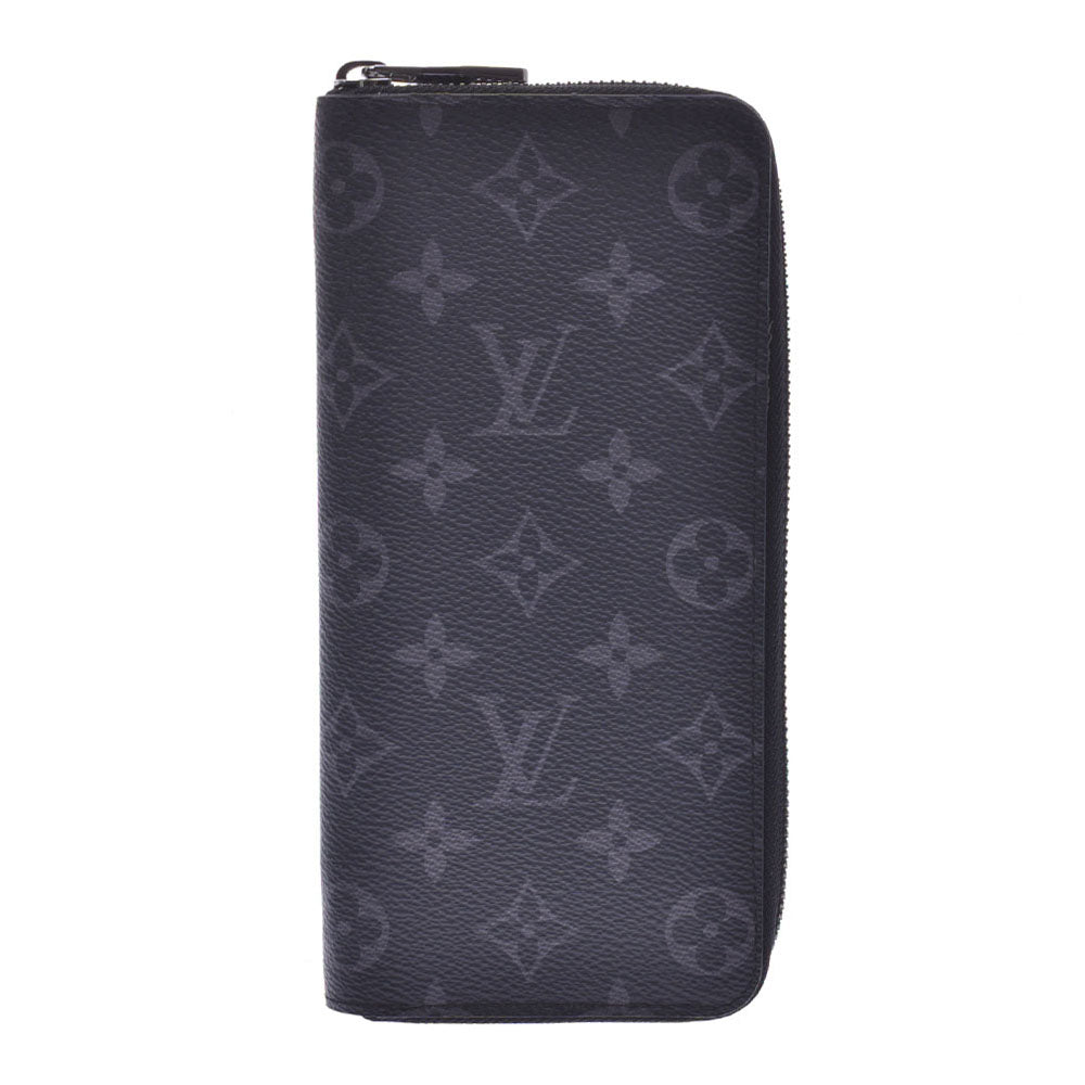 LOUIS VUITTON ルイヴィトン モノグラム エクリプス ジッピーウォレットヴェルティカル 黒/グレー M62295 メンズ モノグラムエクリプスキャンバス 長財布 Aランク 中古 