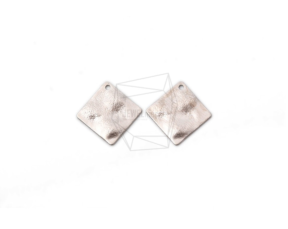 PDT-2023-MR【4個入り】ハンマースクエアペンダント,Hammered Square Pendant