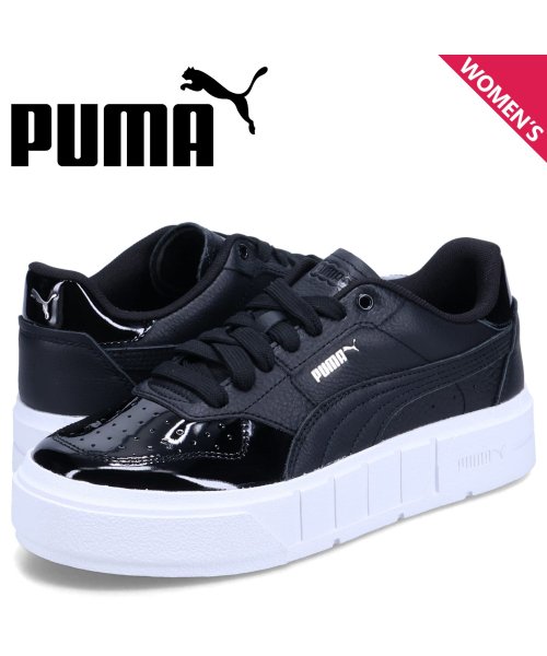 PUMA プーマ スニーカー カリ コート パテント レディース 厚底 CALI COURT PATENT WNS ブラック 黒 394755－01