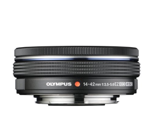 OLYMPUS 電動式パンケーキズームレンズ M.ZUIKO DIGITAL ED 14-42mm F3.5-5.6 EZ BLK【中古品】