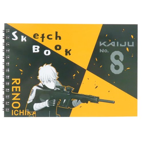 怪獣8号 お絵かき帳 図案スケッチブック 市川レノ 少年ジャンプ ヒサゴ 落書き帳 スケッチノート 落書きノート キャラクター グッズ