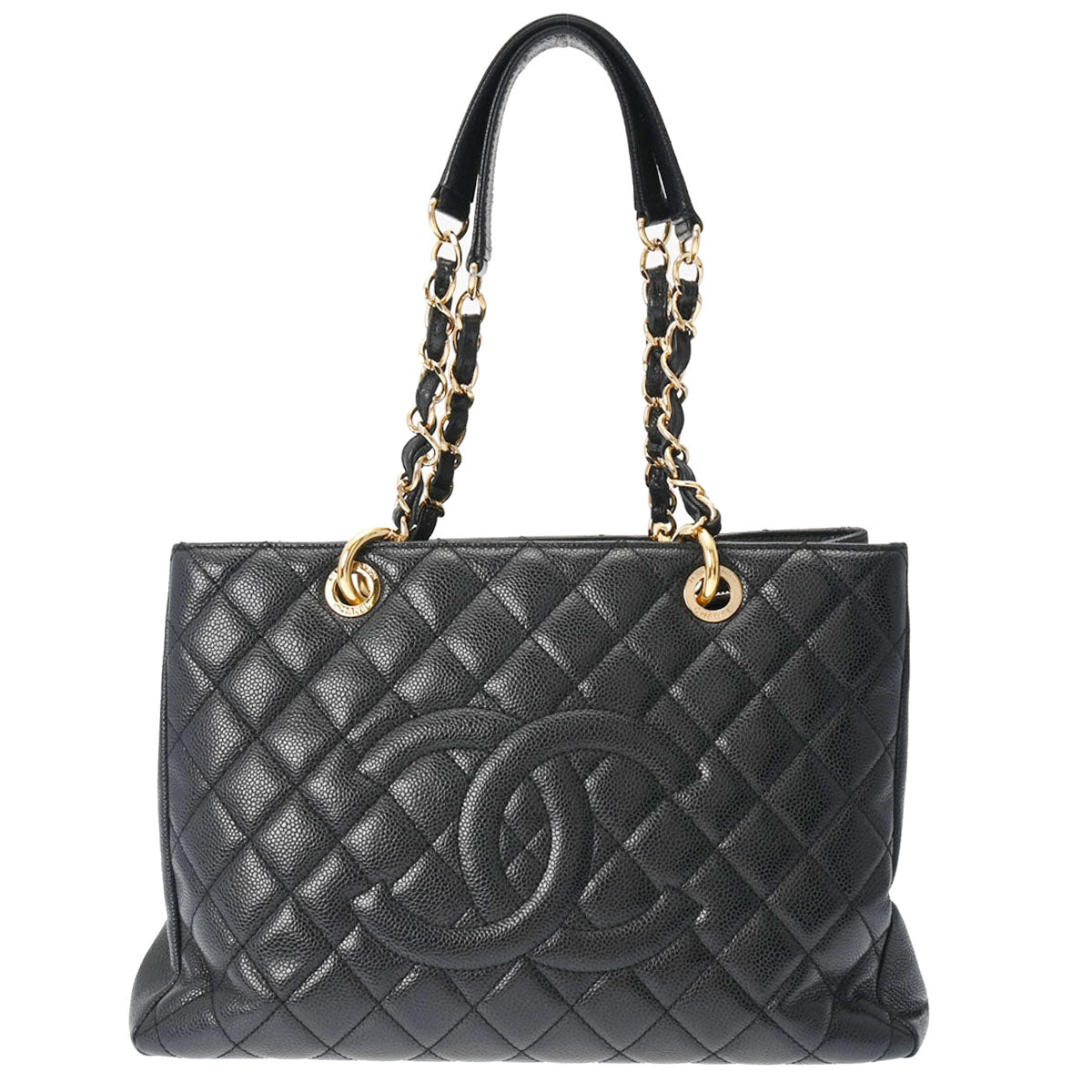 CHANEL シャネル GST グランドショッピングトート 黒 ゴールド金具 レディース キャビアスキン トートバッグ Bランク 中古 