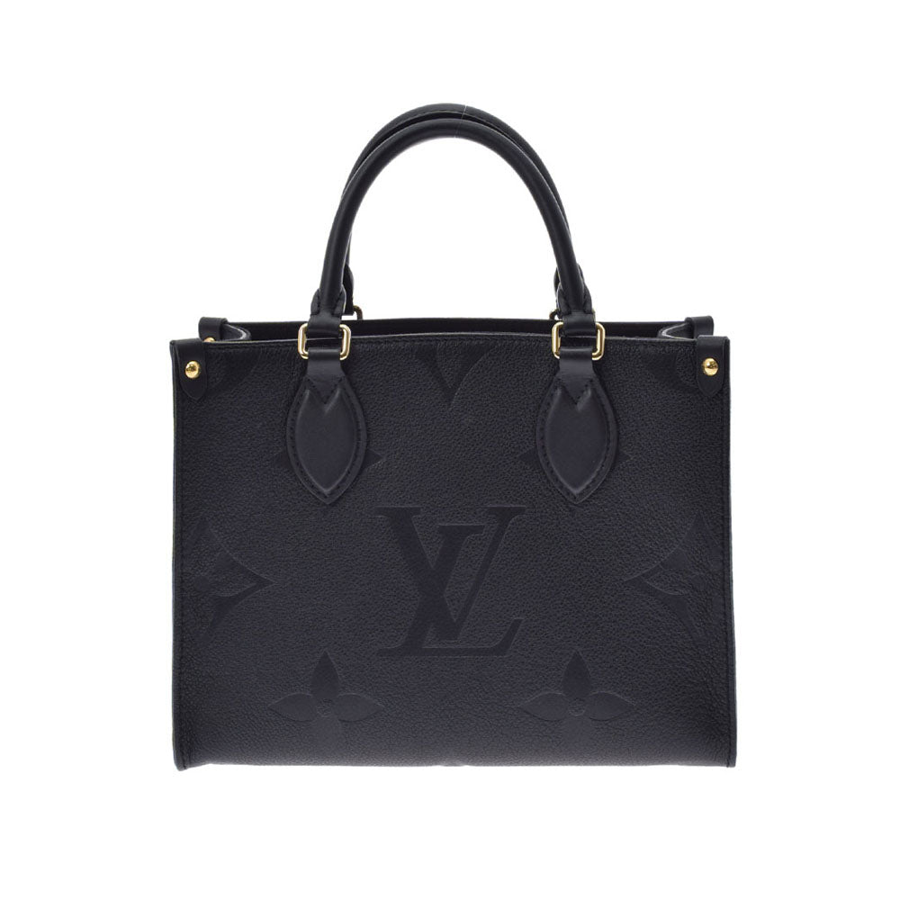 LOUIS VUITTON ルイヴィトン モノグラム アンプラント オンザゴーPM 2WAY ノワール M45653 レディース レザー ハンドバッグ Aランク 中古 