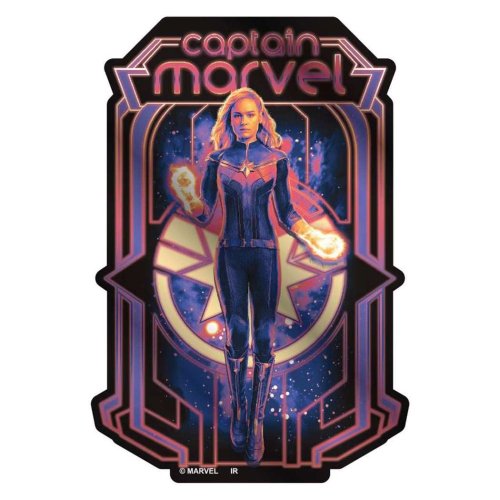 マーベルズ ステッカーキャラクター メタリックステッカー CAPTAIN MARVEL MARVEL インロック コレクション雑貨 キャラクター グッズ