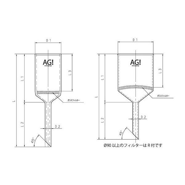 旭製作所 ガラスろ過器 ブフナーロート形 3916-151G/1 1個 63-2588-19（直送品）