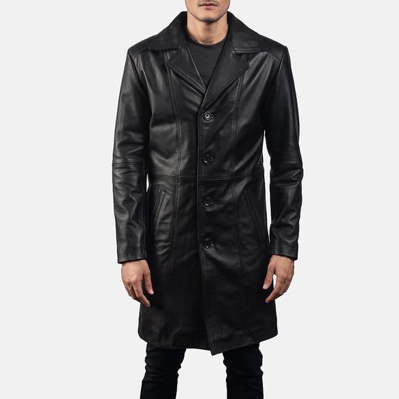 羊革・シープレザー トレンチコートメンズ Sheep Leather Trench Coat for Men