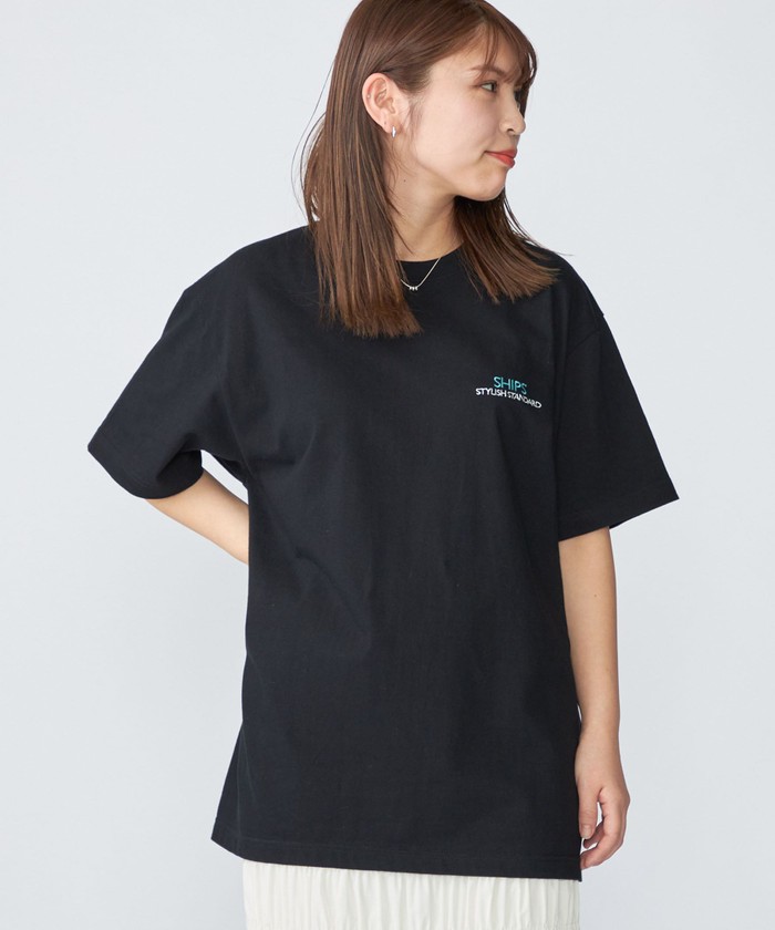 シップス　メン/*SHIPS: STYLISH STANDARD ロゴ 刺繍 Tシャツ