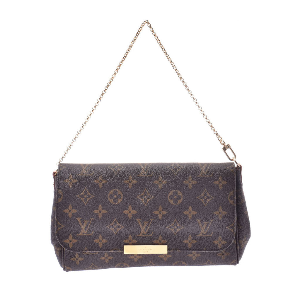 LOUIS VUITTON ルイヴィトンフェイボリットMM  14145 ブラウン レディース モノグラムキャンバス ショルダーバッグ M40718  中古