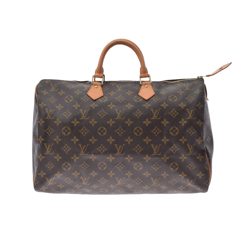 LOUIS VUITTON ルイヴィトン モノグラム スピーディ40 ブラウン M41522 ユニセックス モノグラムキャンバス  ハンドバッグ ABランク 中古 