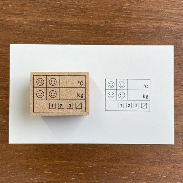 手帳スタンプ 体調管理の記録(体温・体重・気分・排便)（b-055）はんこ ハンコ