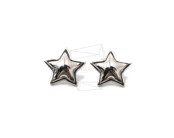 ERG-1564-R【2個入り】スターピアス,Star Earring Post/20mm x 20mm