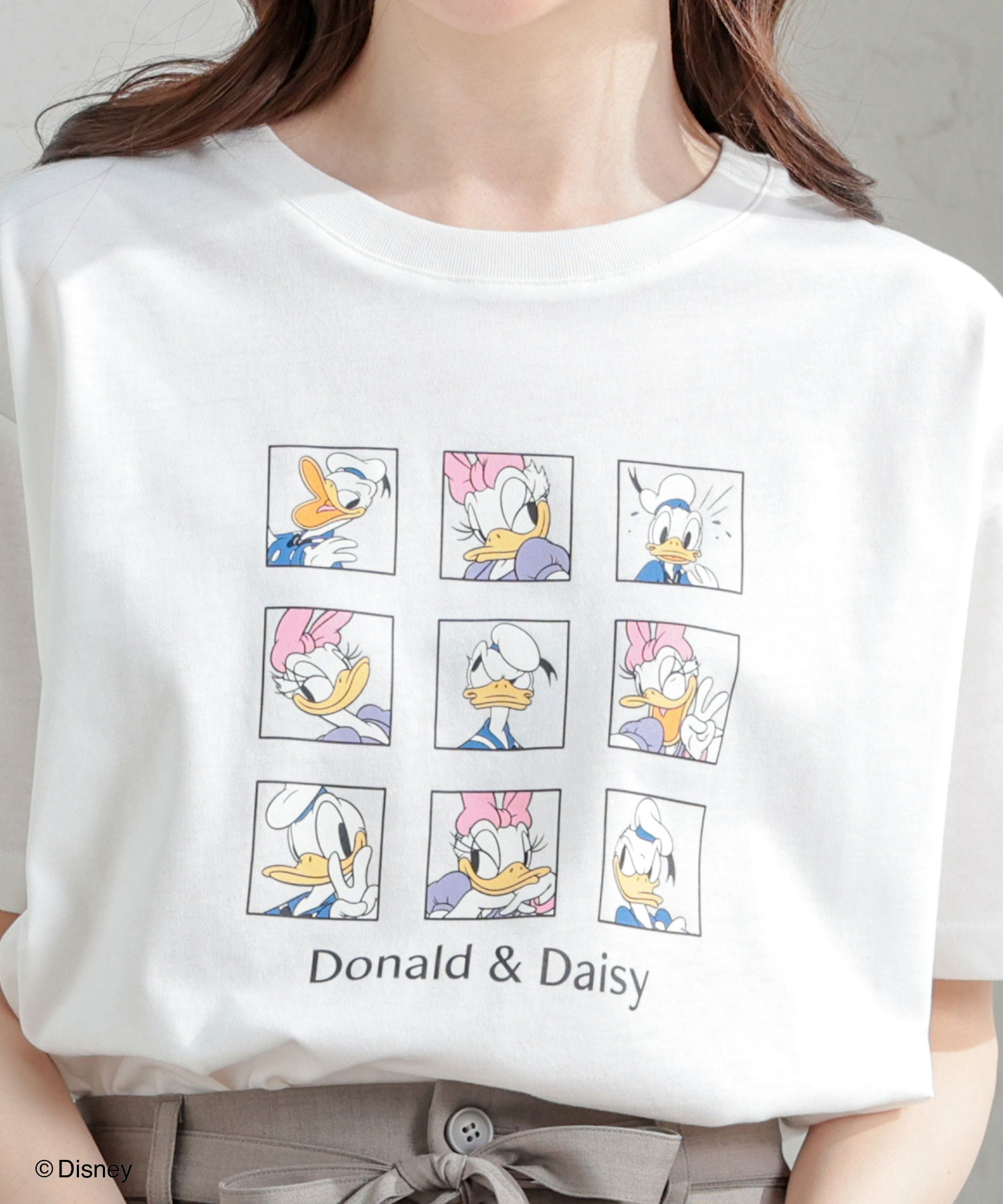 コルザ/ディズニー／ゆるＴシャツ トップス Tシャツ レディース 半袖 キャラクター