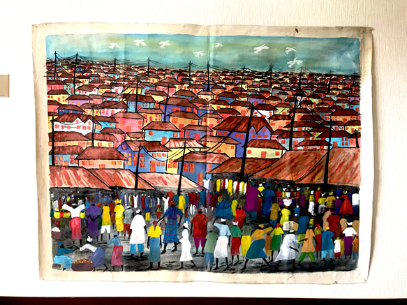 【送料無料】絵画 / Ibadan city in Nigeria / Alao Adeyemi John