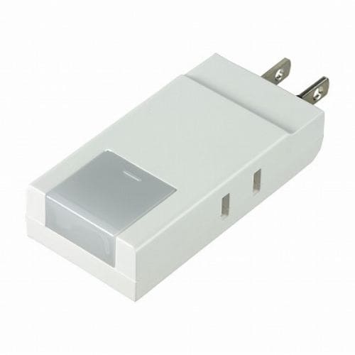 ELPA A-CT002LED(W)コンパクトタップ ライト付(2個口) ホワイト