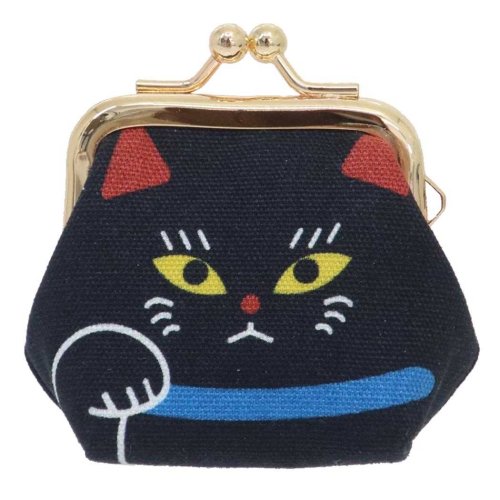 コインケース ねこころん小がま クロネコ アミナコレクション レトロ がま口 かわいい 小銭入れ グッズ