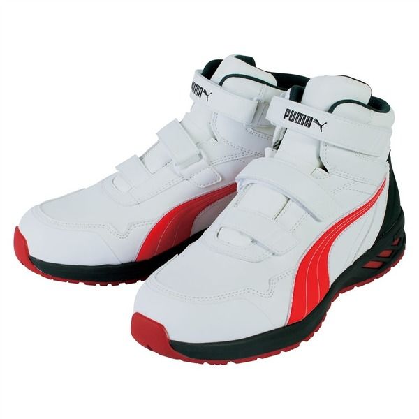 プーマ PUMAセーフティスニーカー RIDER 2.0 WHITE&RED MID 63.356.0 25.0cm 1足（直送品）