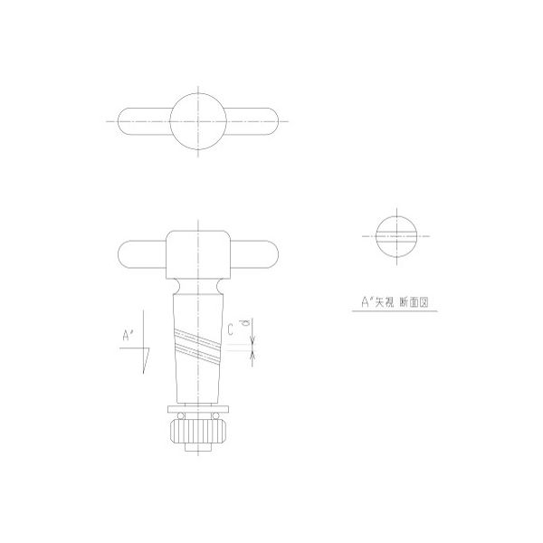 旭製作所 PTFE一方二方コック 閉止 PTFEコック 2116-20T 1個 62-2120-65（直送品）