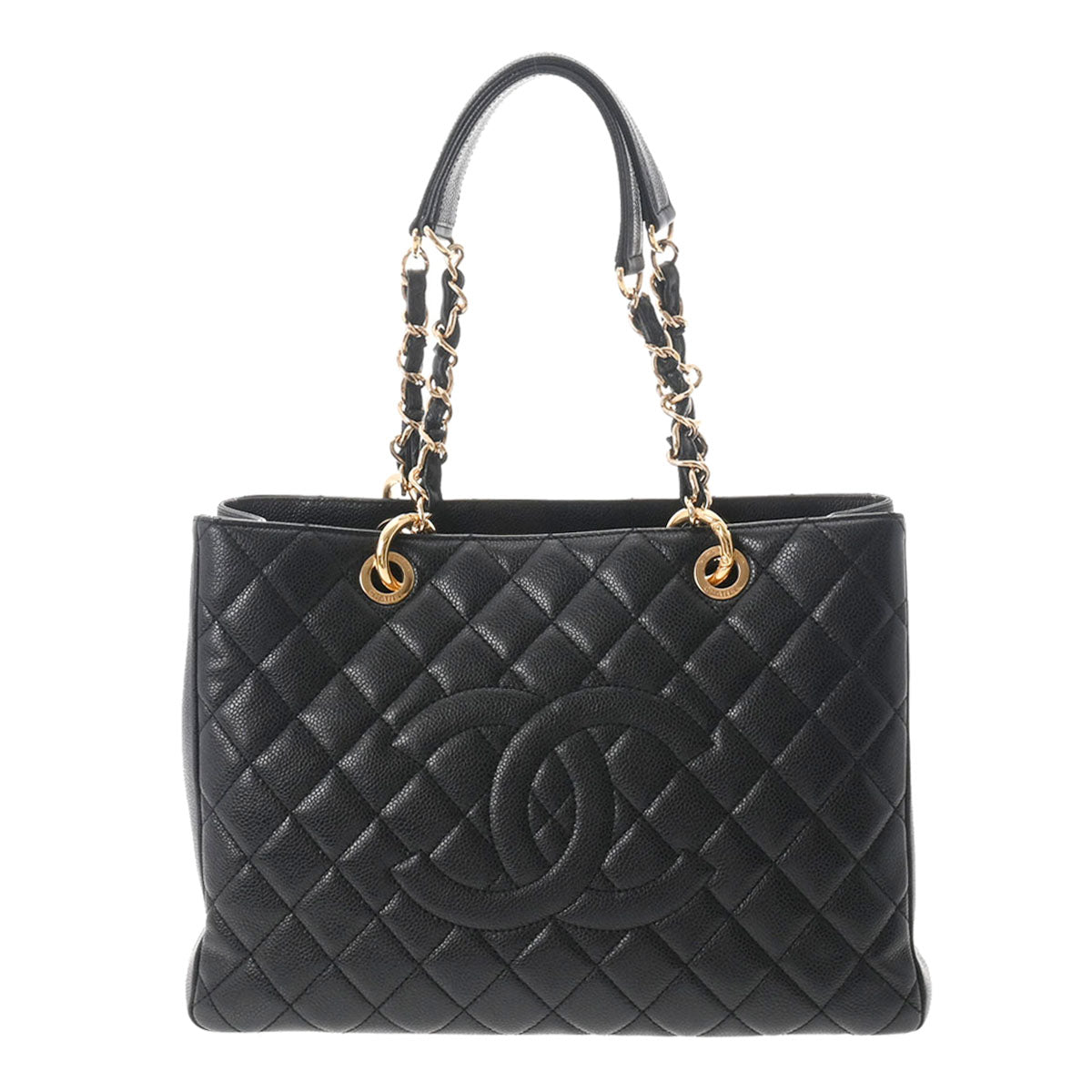 CHANEL シャネル マトラッセ GSTトート ブラック ゴールド金具 A50995 レディース キャビアスキン トートバッグ Aランク 中古 