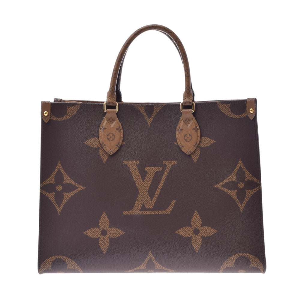 LOUIS VUITTON ルイヴィトン モノグラム リバース オンザゴーMM 2WAY ブラウン M45321 ユニセックス モノグラムキャンバス トートバッグ ABランク 中古 