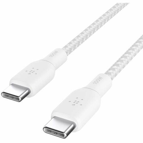 Belkin ベルキン USB-CtoCシリコンやわらか超高耐久2重編込ケーブル3m ホワイト CAB014BT3MWH