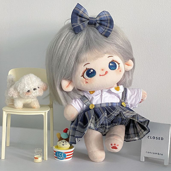 20cm 着せ替えぬいぐるみ 無属性 着せ替え人形 女の子 綿人形 コットンドール もち米 cotton doll