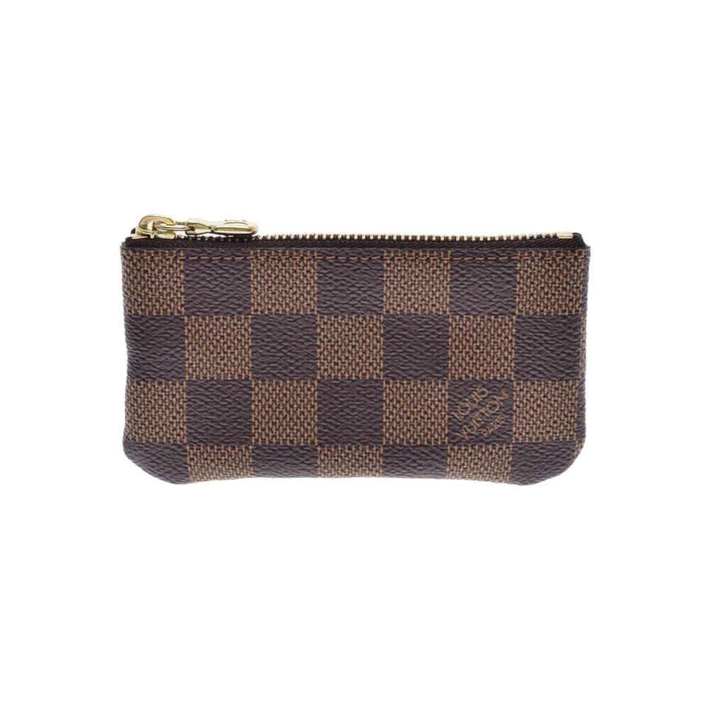 LOUIS VUITTON ルイヴィトン ダミエ ポシェットクレ キーリング付小銭入れ ブラウン N62658 ユニセックス ダミエキャンバス コインケース 新同 中古 