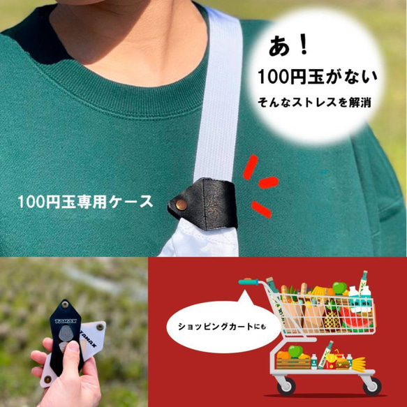 【ショッピングカートに最適！】100円玉専用ケース　HOOLD