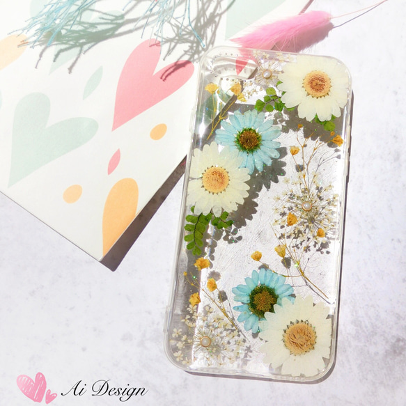 可愛い ♡ 押し花 スマホケース iPhoneケース 押し花ケース プレゼント ギフト