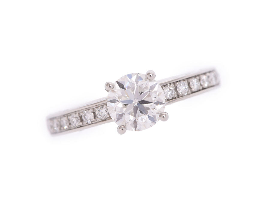 ブルガリ リング #8 レディース PT950 ダイヤ1.01ct F-IF-VG-NO 5.3g 指輪 Aランク 美品 BVLGARI 箱 ギャラ GIA鑑別書 中古 