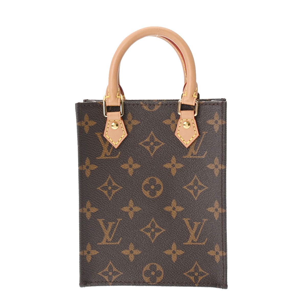 LOUIS VUITTON ルイヴィトン モノグラム プティット サックプラ 2WAY ブラウン M81295 レディース モノグラムキャンバス ハンドバッグ Aランク 中古 